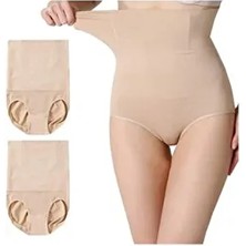 Doğum Sonrası Ten Rengi 1 Beden Küçük Gösteren Yüksek Bel Toparlayıcı Sıkılaştırıcı Slip Korse Külot