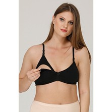 Pl Emzirme Sütyeni Kapsız Penye Siyah