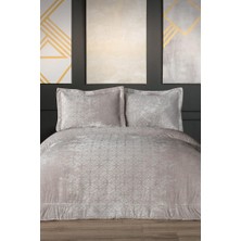 Opal Elyaf Dolgulu Çift Kişilik 250X255 cm Yatak Örtüsü Krem