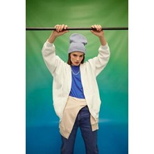 Kapüşonlu Içi Polarlı Oversize Kesim Hırka Sweat