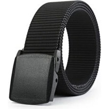 Kemer Dünyası Anti Alerjik Ykk Plastik Tokalı Siyah Palaska Bez Kemer 175 cm Günlük Ve Özel Kullanım İçin