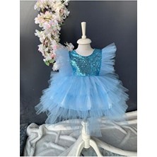 Kız Bebek Yenidoğan Elbisesi Elsa Elbisesi