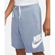 M Nk Club Alumni Hbr Ft Fransız Havlu Kumaş Erkek Mavi Şort DX0502