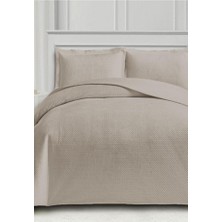 Toskana Tek Kişilik Lüks Kadife Yatak Örtüsü Taş