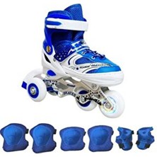 Çocuk Paten Çift Sıra Ayarlanabilir Alıştırma Pateni Dizlik Dirseklik Setli