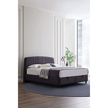 Canto Baza, Silver Başlık Çift Kişilik 2'li Set - Antrasit,