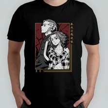 Pixxa Tokyo Revengers Anime Manga Unisex %100 Pamuklu Bisiklet Yaka T-Shirt Model 15