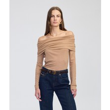 Omzu Açık Uzun Kollu Tişört IW6250070114027