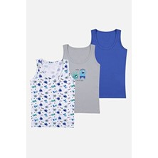 Koza İç Giyim Erkek Çocuk 3'lü Tilki Desenli Atlet