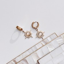 Heart Water Gold Çelik Küpe