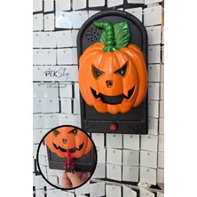 Halloween Bal Kabağı Kapı Zili Sesli Hareketli Cadılar Bayramı Kapı Zili Süs Aksesuar
