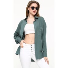 Kadın Oversize Uzun Basic Gömlek (Hediye Kutulu)