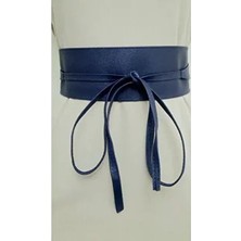 Kemerix Bağcıklı Sarmal Kemer Unisex Mavi Renk Dayanıklı Yapı ile Şık Tasarım