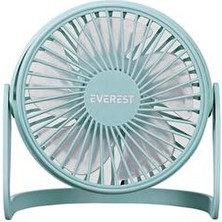 Everest Masaüstü Efn-505 Turkuaz Mini Fan 145 mm x 141 mm x 105 mm Güçlü ve Kullanışlı