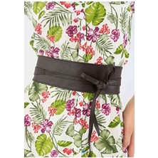 Kemerix Koyu Kahverengi Bağcıklı Sarmal Kemer Kadın Suni Deri Malzeme ile Dayanıklı Yapı