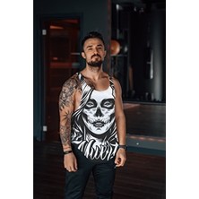 Freeyez Black  Sporcu Atleti Örme Kumaşlı Fitness Tank Top Rahat Kalıp