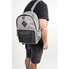 Gri Renk Sırt Çantası Spor Çantası - Gri Okul Çantası Günlük Kullanım Çanta