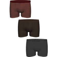 John Frank Üçlü Natural Modal Boxer Multicolor