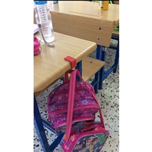 Türkay Okul Sıra Askısı 4 Adet Karışık Renk Plastik Malzeme ile Kullanışlı Çanta Askısı