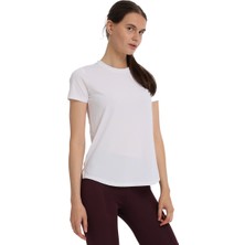 Zana Kadın Beyaz Koşu T-Shirt 25KK1047-KBYZ