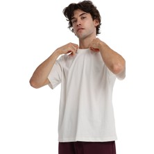 Wink Oversize Erkek Beyaz Günlük Stil T-Shirt 25KE1024-KBYZ