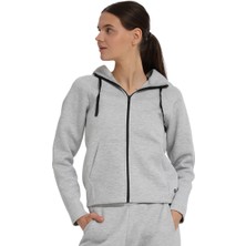 Peoria Kadın Gri Günlük Stil Eşofman Üstü 25KK1048-KML