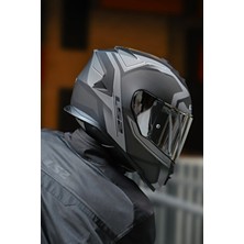 LS2 Storm 2 Faster Mat Tıtanıum Kask 3XL Bej Renk Hipoalerjenik ve Konforlu İç Pedler ile Yüksek Performans