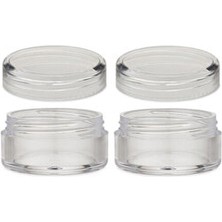 3,8cm 10ML Küçük Takı Şeffaf Kapaklı Mini Kutu Şişe Krem Kozmetik Saklama Kutusu Kavanoz 2'li