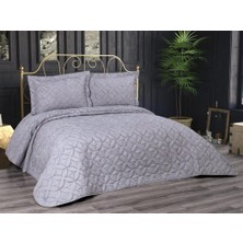 Parolin Çift Kişilik Kapitoneli Yatak Örtüsü Gri