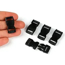 1 Set, Paracord Klips, Çanta, Takı, Tasma, Bileklik Klipsi, Siyah Renk, Iç Genişliği: 1 cm