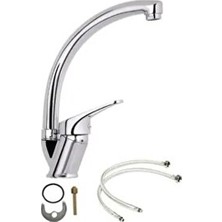 Viosa Bej Renkli Mutfak Evye Bataryası Pirinç Malzeme ile Aç Kapa 5 Yıl Garantili