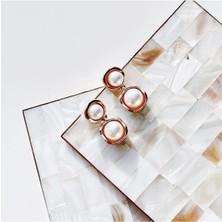 Çift Inci Çelik Küpe