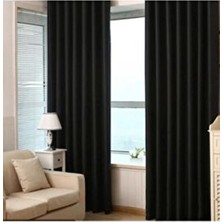 Pierre Cardin Siyah Blackout Fon Perde Pilesiz Orta Kalınlıkta Düz Desenli 260 cm Uzunluk