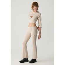 Vıvıanne Kadın Ispanyol Paça Yumuşacık Taş Rengi Tayt