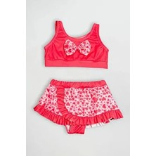 Beniizle Desenli Kız Çocuk Bikini Takım
