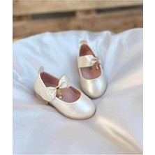 Kız Çocuk Beyaz Taşlı Babet