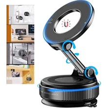 Abbruch By Sabron Magsafe Telefon Tutucu 360 Derece Dönebilen Siyah Vantuzlu Tüm Yüzeylerle Uyumlu