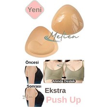 Melien Ten Yapışkanlı Ekstra Push Up Mayo Abiye Elbise Gelinlik Göğüs Dikleştirici Kaldırıcı Sütyen Push Up Pedi