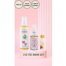 3'lü Yüz Bakım Seti 100 ml Tüm Cilt Tipleri İçin Yaşlanma Karşıtı Bakım Ürünleri