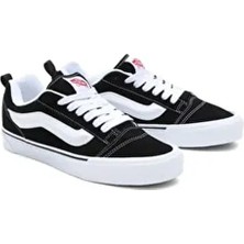 Vans Knu Skool Kadın Günlük Ayakkabı Düz Taban Tekstil Malzeme ile Siyah Renk