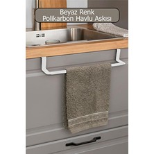 Beyaz Renk Polikarbon Havlu Askısı, Dayanıklı ve Şık Tasarımıyla Banyo Dekorunuza Değer Katar