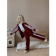 Kız Çocuk Şeritli Yelekli Kışlık Takım