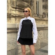 Kadın Tasarım Design Iki Parça Şık Curve Tesettüre Uygun Büyük Beden %100 Cotton Uzun Kol Gömlek