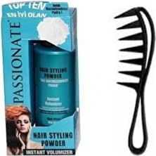 Passionate Mavi Renkli Saç Şekillendirici Pudra Wax 20 gr ve Şekil Tarak Set Takımı