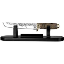 Bora 501 Tanto Stabilize Sap Geyik Motifli Gravürlü Bıçak