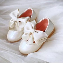 Stella Butik Kız Çocuk Fiyonklu Babet Ayakkabı Suni Deri Termoplastik Taban Ortopedik