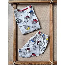 Köpek Desenli Yazlık Şortlu Erkek Çocuk Takım