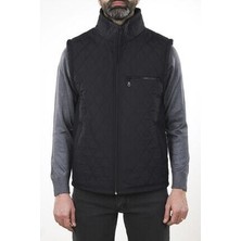 Erkek Lacivert Cepli Içi Polarlı Rahat Kalıp Kapitone Şişme Yelek