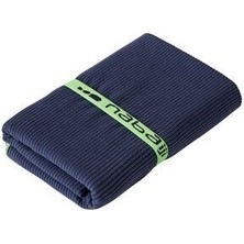Decathlon Nabaiji Fitilli Mikrofiber Havlu L Boyut 80 x 130 cm Dokuma Lacivert Renk