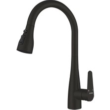 Fause Spiralli Eviye Bataryası Pull Down 3 Fonksiyonlu Siyah KTE125-B